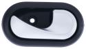 Maniglia Apriporta Interna Anteriore E Posteriore Sinistro Nera - C/leva Argento - C/clip Dacia Sandero Dal 2008 Al 2012