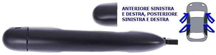 Maniglia Esterna Anteriore E Posteriore Nera - Monta Ant=post E Destro E Sinistro Renault Scenic Dal 2006 Al 2009