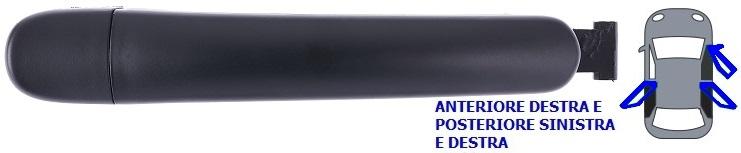 Maniglia Esterna Anteriore E Posteriore Con primer - Monta Ant Destro = Post Dx E Sinistro Volkswagen Tiguan Dal 2011 Al 2015