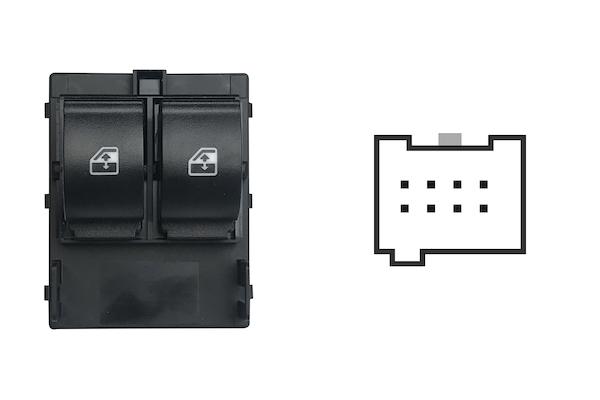 Pulsante Interruttore Alzavetro Anteriore Sinistro Citroen Nemo dal 2007