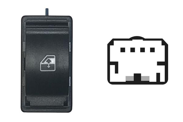 Pulsante Interruttore Alzavetro Anteriore Destro Citroen Nemo Dal 2007