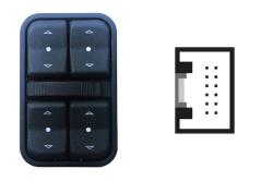 Pulsante Interruttore Alzavetro Anteriore Sinistro Opel Meriva Dal 2003 Al 2010