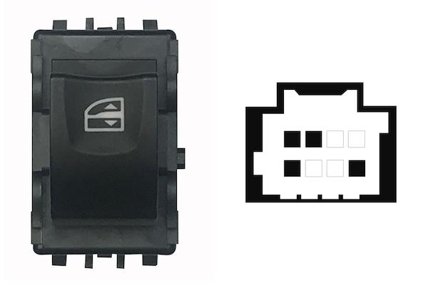 Interruttore Alzacristalli Porta Posteriore Sx dx,alzacristalli Comfort,4 Pin,connettore Nero Renault Megane Iii Dal 2008 Al 20