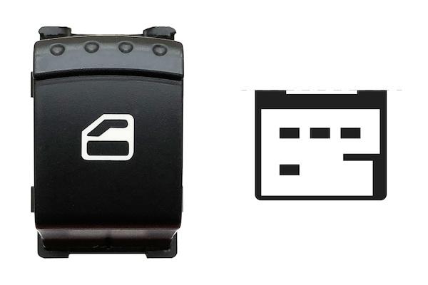  Interruttore Alzacristalli Porta Anteriore Dx Porta Posteriore Sx=dx,colore Nero/bianco,4 Pin Seat Alhambra Dal 2000 Al 2010