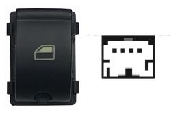  Interruttore Alzacristalli Porta Anteriore Dx Porta Posteriore Sx=dx,colore Nero/bianco,4 Pin Seat Exeo Dal 2008