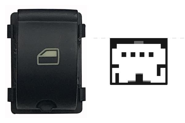  Interruttore Alzacristalli Porta Anteriore Dx Porta Posteriore Sx=dx,colore Nero/bianco,4 Pin Seat Exeo Dal 2008