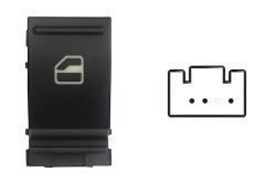  Interruttore Alzacristalli Porta Anteriore Dx Porta Posteriore Sx=dx,colore Nero/bianco,3 Pin Volkswagen Golf Plus Dal 2005 Al 