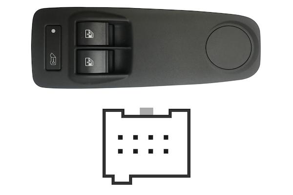 Pulsante Interruttore Alzavetro Anteriore Sinistro Citroen Jumper Dal 2006