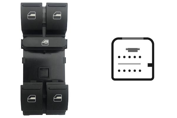 Pulsante Interruttore Alzavetro Anteriore Sinistro Seat Altea Dal 2004