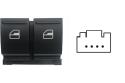 Pulsante Interruttore Alzavetro Anteriore Sinistro Volkswagen Caddy Dal 2004 Al 2010