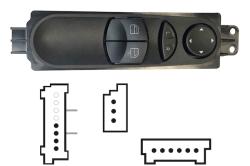 Pulsante Interruttore Alzavetro Anteriore Destro Volkswagen Lt - Crafter Dal 2006