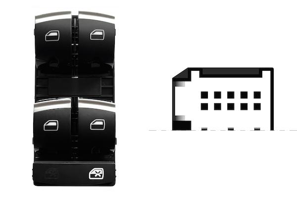 Pulsante Interruttore Alzavetro Anteriore Sinistro Audi Q7 Dal 2011 Al 2015