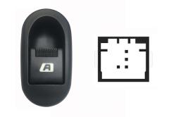  Interruttore Alzacristallo Porta Anteriore Sx,alzacristallo Comfort,opr 10653<-,4 Pin Citroen C3 Dal 2002 Al 2010