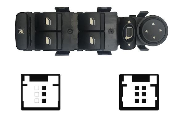 Pulsante Interruttore Alzavetro Anteriore Sinistro Citroen C4 Dal 2004 Al 2010