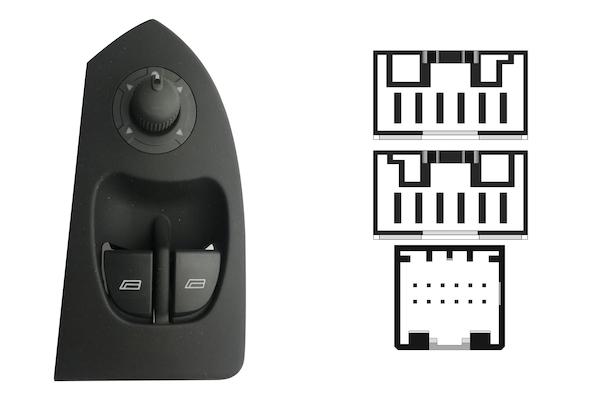 Pulsante Interruttore Alzavetro Anteriore Destro Citroen Jumper Dal 2002 Al 2006