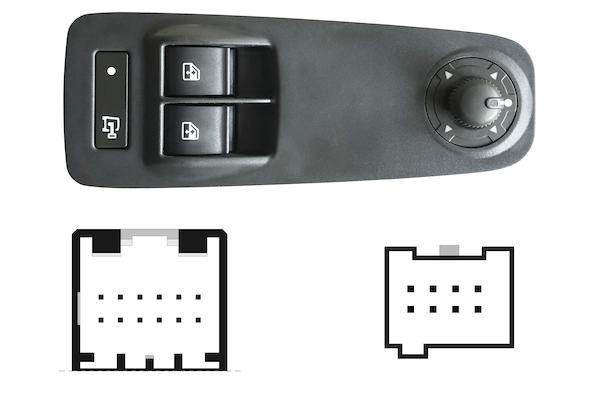 Pulsante Interruttore Alzavetro Anteriore Sinistro Fiat Ducato Dal 2006 Al 2012