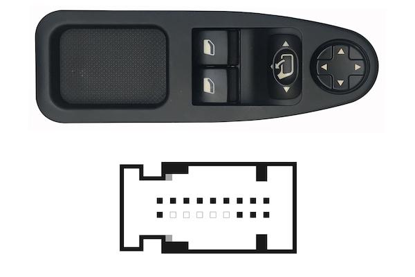 Pulsante Interruttore Alzavetro Anteriore Destro Fiat Scudo Dal 2007 Al 2008
