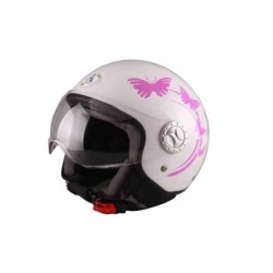 Casco Demi Jet Visiera Elicotterista Butterfly