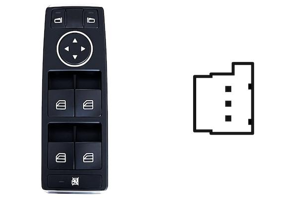 Pulsante Interruttore Alzavetro Anteriore Destro Mercedes Glk X204 Dal 2008