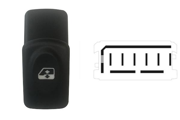 Pulsante Interruttore Alzavetro Anteriore Destro Renault Scenic Dal 1996 Al 2003