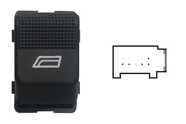 Pulsante Interruttore Alzavetro Anteriore Destro Seat Arosa Dal 1997 Al 2004