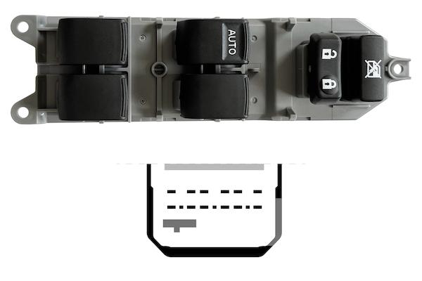 Pulsante Interruttore Alzavetro Anteriore Sinistro Toyota Rav 4 Dal 2006 Al 2012