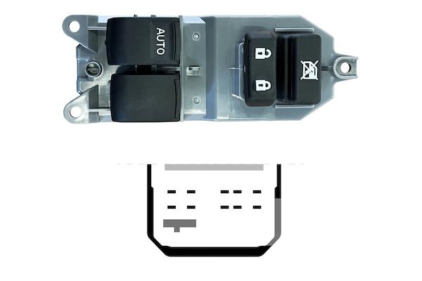 Pulsante Interruttore Alzavetro Anteriore Sinistro Toyota Yaris Dal 2005 Al 2012