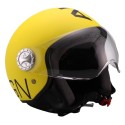 Casco Demi Jet AL-DISIGN Visiera Elicotterista Giallo Nero