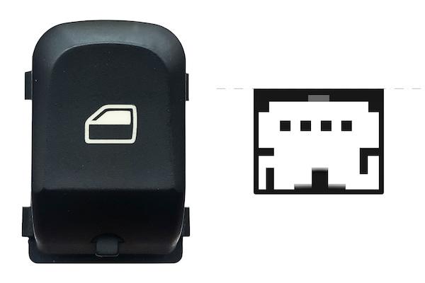 Interruttore Alzacristalli Porta Anteriore Dx Porta Posteriore Sx Dx,colore Nero/bianco,4 Pin Audi A5 Dal 2007 Al 2012