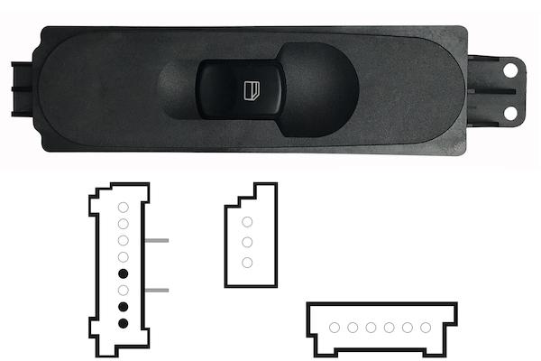 Pulsantiera Alzacristallo Porta Anteriore Dx,1 Interruttore 3 Pin Mercedes Sprinter Dal 2009