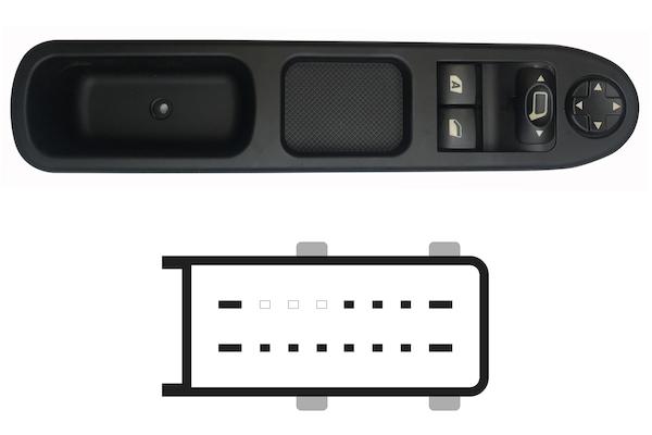 Pulsantiera Alzacristalli Porta Anteriore Sx,retrovisori Elettrici,alzacristalli Posteriori Manuali Peugeot 207 Plus Dal 2012 Al