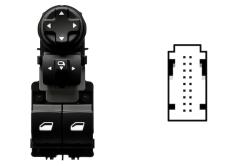 BLOCCO COMANDI ALZACRISTALLI PORTA ANTERIORE SX,RETROVISORI ELETTRICI RIBALTABILI ELETTRICAMENTE,ALZACRIS PEUGEOT 308 SW 2015