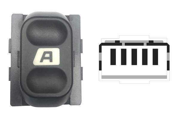 Interruttore Alzacristalli Porta Anteriore Sx Dx,alzacristalli Comfort,5 Pin Peugeot  Peugeot Partner Dal 2002 Al 2008