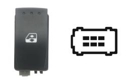 Interruttore Alzacristalli Porta Anteriore Sx Dx,6 Pin,connettore Marrone Renault  Renault Master Dal 2003 Al 2006