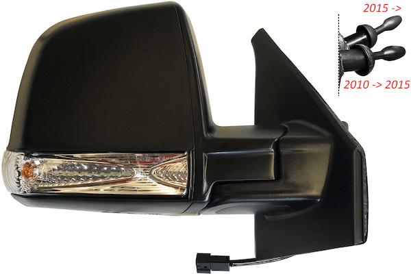 Retr.a Cavi Nero,freccia Retr,specchio Convesso Cromato (vetro Singolo) Opel Combo Dal 2015 Al 2018