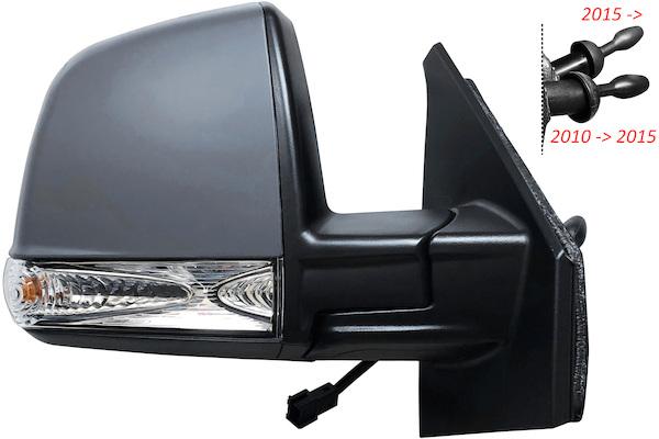 Retr.a Cavi Con Primer,freccia Retr,specchio Convesso Cromato (vetro Singolo) Opel Combo Dal 2015 Al 2018