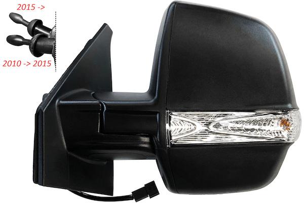 Retr.a Cavi Nero,freccia Retr,specchio Convesso Cromato (doppio Vetro) Opel Combo Dal 2015 Al 2018