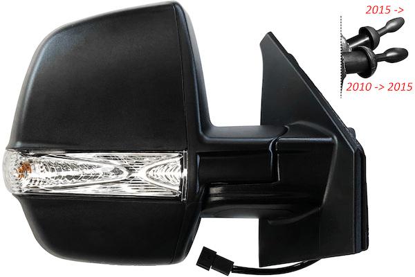 Retr.a Cavi Nero,freccia Retr,specchio Convesso Cromato (doppio Vetro) Opel Combo Dal 2015 Al 2018