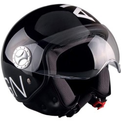 Casco Nero Lucido per Moto e Scooter AL DISIGN