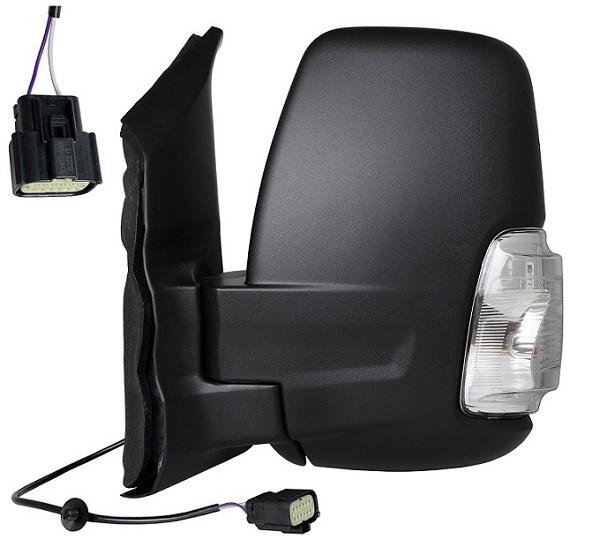 Specchietto Retrovisore Sinistro Elettrico Termico Braccio Corto C/Fan. Bianco 16W Sx FORD TRANSIT dal 2020