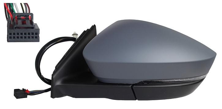 Specchietto Retrovisore Sinistro Elettrico Termico Ribaltabile C/Fan. E Luce Di Cortesia Sx SKODA KAROQ dal 2017