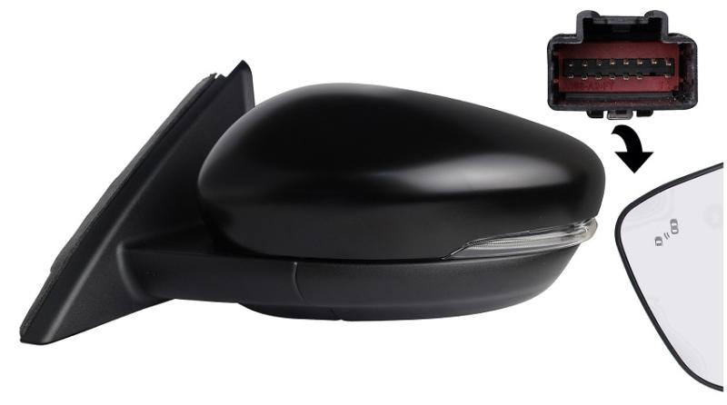 Specchietto Retrovisore Destro Elettrico Termico Ribaltabile Con Memoria C/Fan. E Luce Di Cortesi Dx FORD KUGA dal 2020