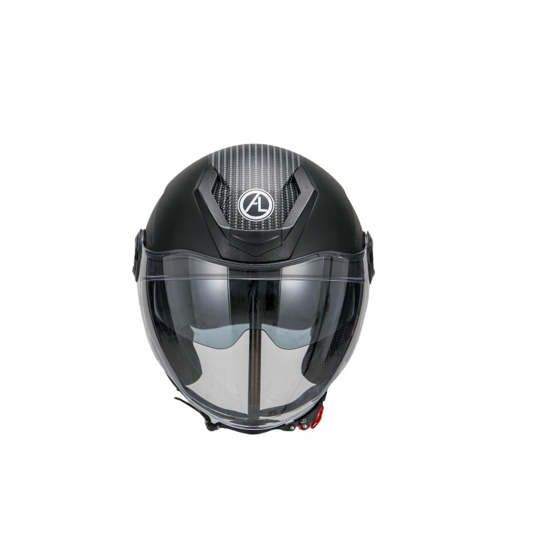 Casco Jet Carbon Grey Con Doppia Visiera 2