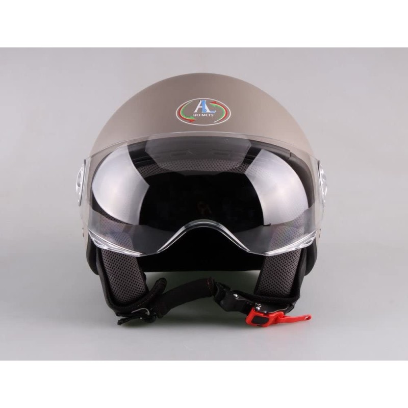 Casco Demi Jet Visiera Elicotterista Dove Casco Demi Jet Visiera Elicotterista Dove 2