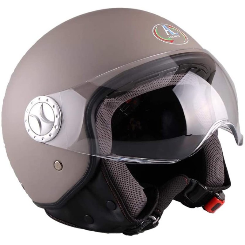 Casco Demi Jet Visiera Elicotterista Dove Casco Demi Jet Visiera Elicotterista Dove 1