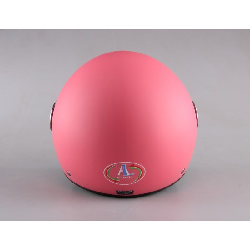 Casco Demi Jet Visiera Elicotterista Rosa Opaco 3