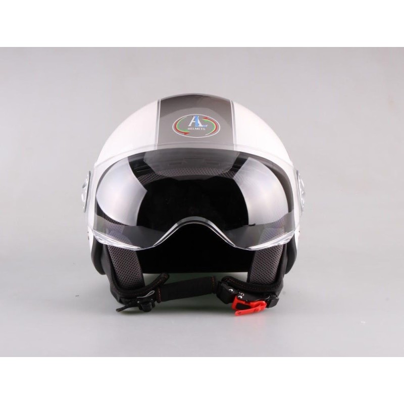 Casco Demi Jet Visiera Elicotteristi Star Bianco 2