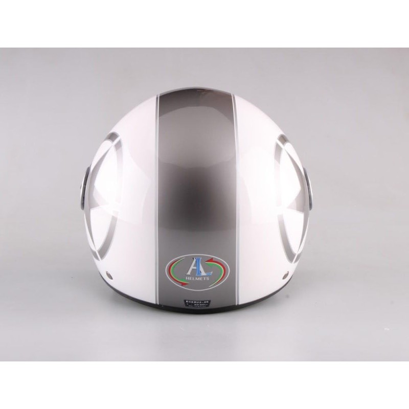 Casco Demi Jet Visiera Elicotteristi Star Bianco 3