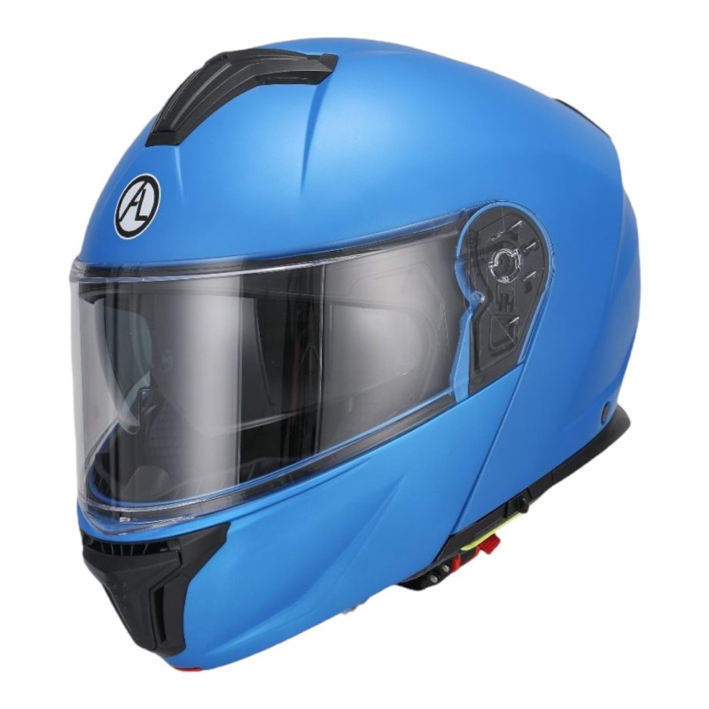 Casco Modulare Blu Opaco Con Doppia Visiera per Moto e Scooter 2