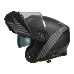 Casco Modulare Carbon Grey con Doppia Visiera